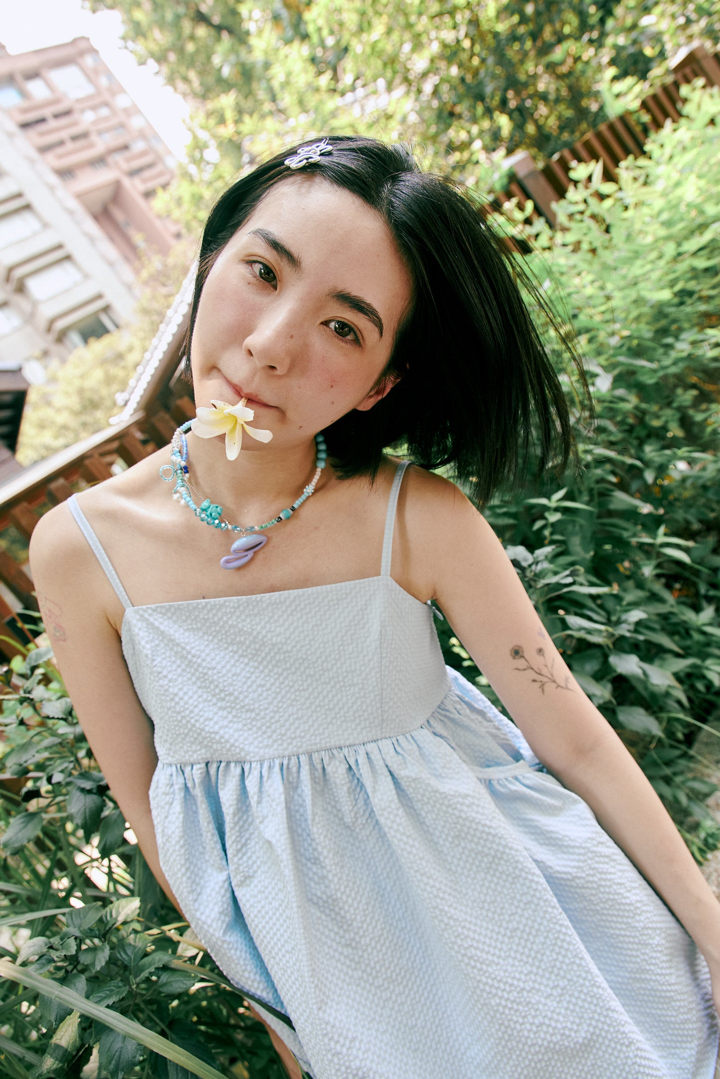 (2色)泡泡細肩上衣