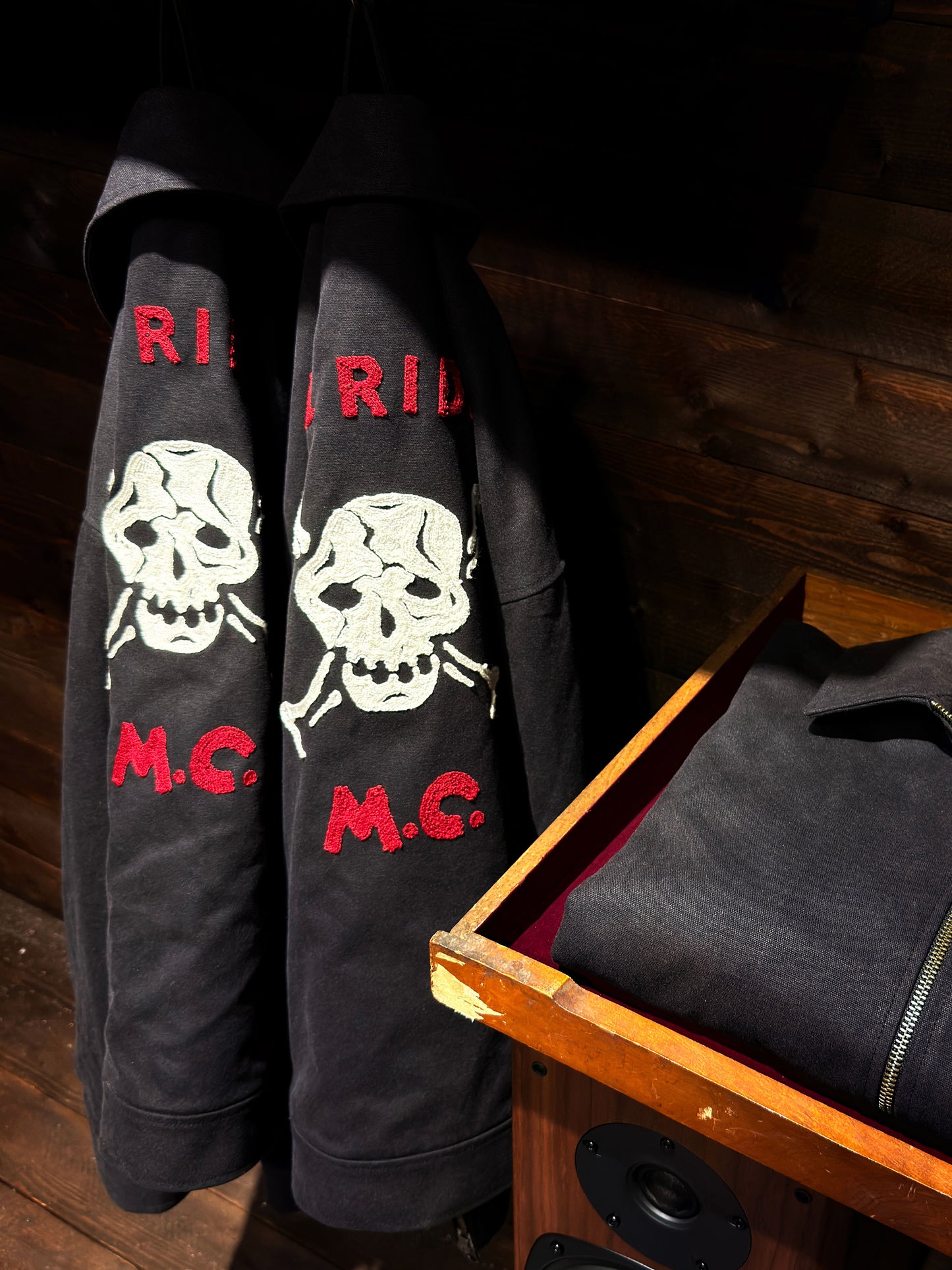 1940s Chain Stitch Evil Rider Oilcloth Jacket