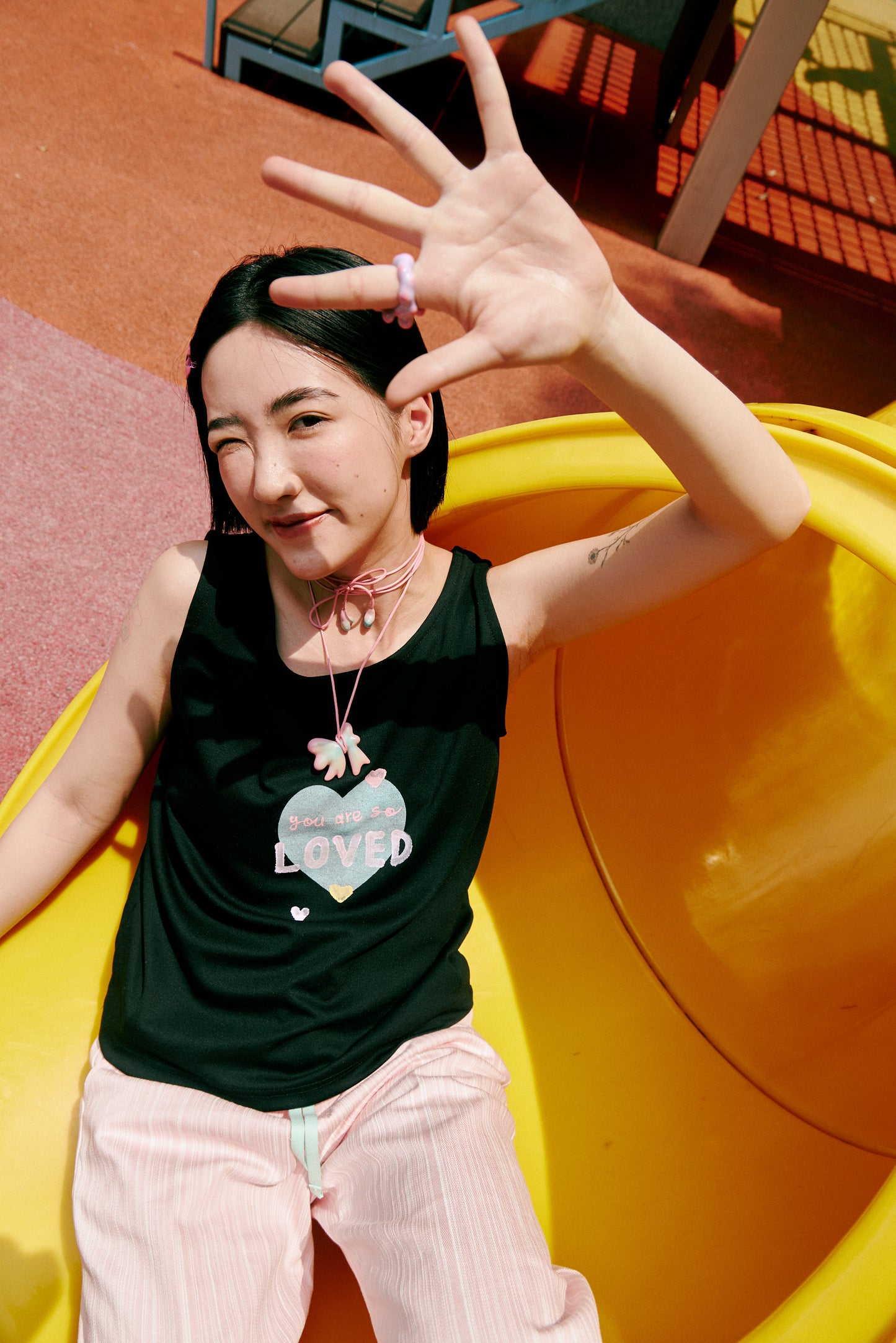 (2色)Loved口愛背心