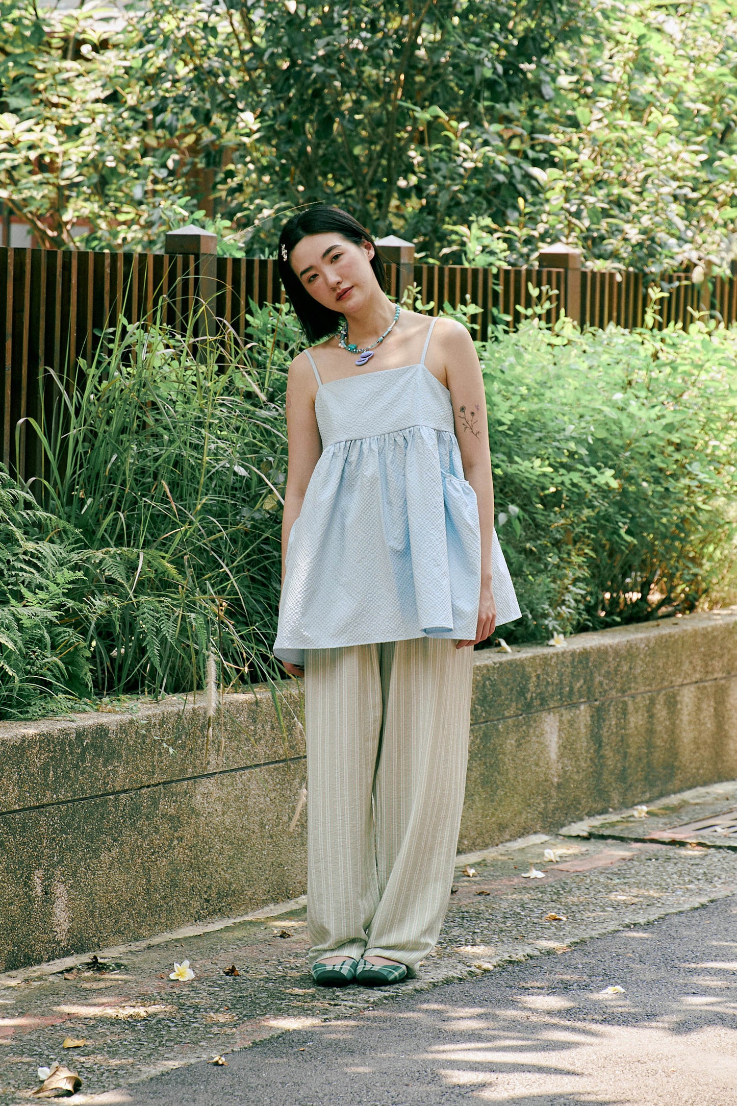 (2色)甜心條紋睡褲