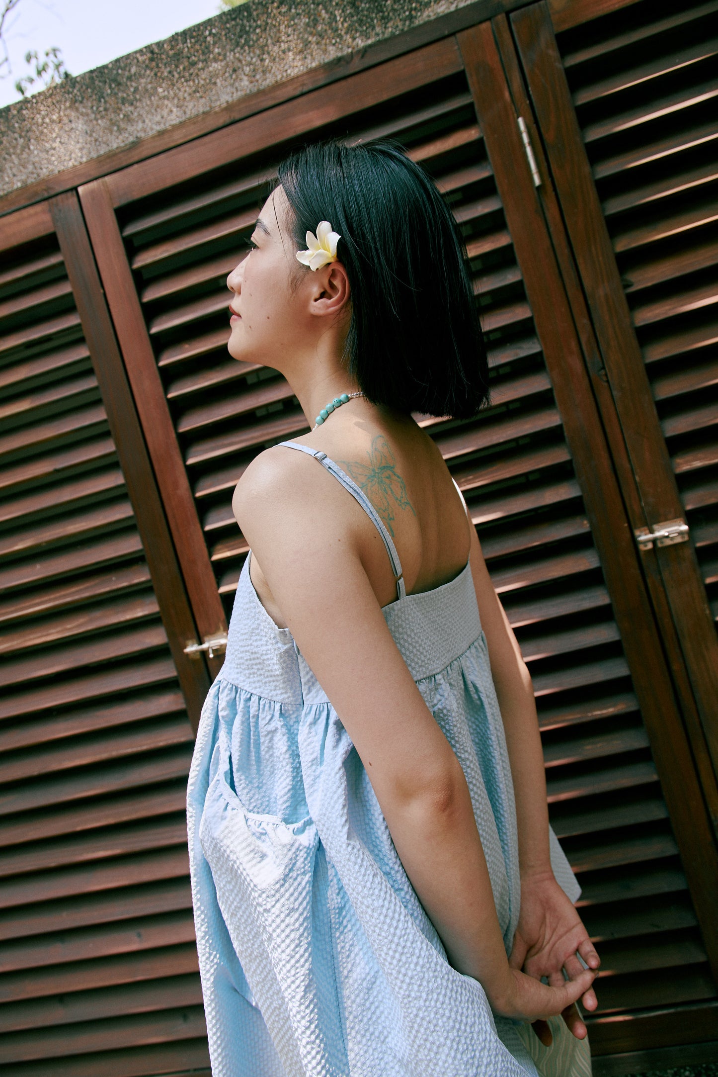 (2色)泡泡細肩上衣