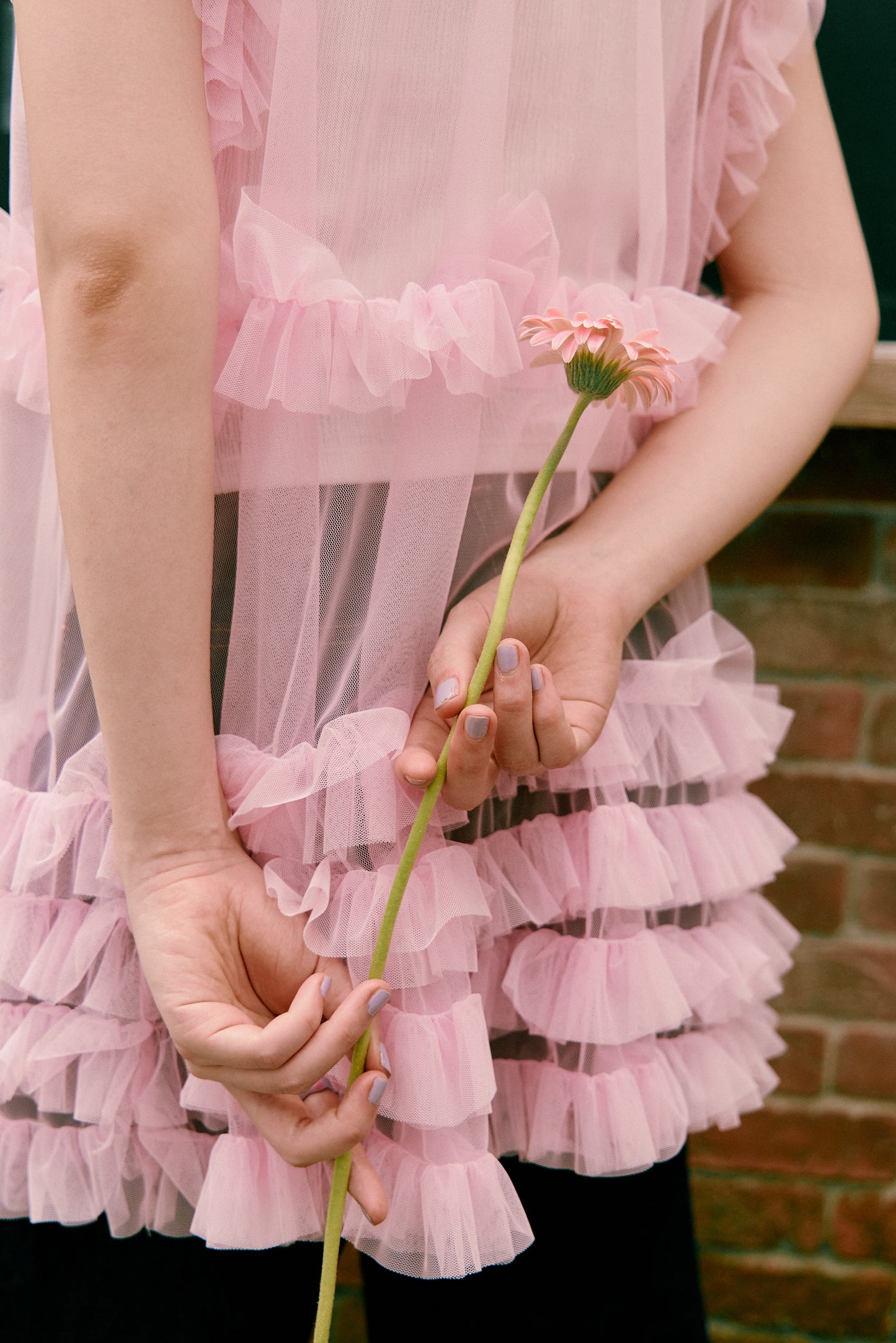 (2色)愛心結蓬紗外罩