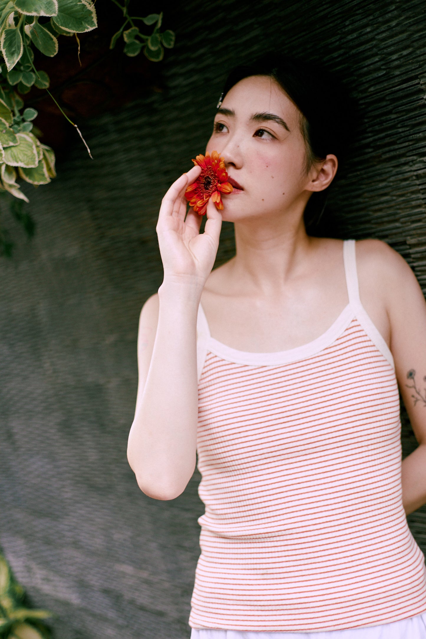 (3色)條紋細肩背心