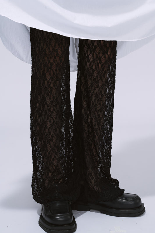 (2色)花卉蕾絲褲