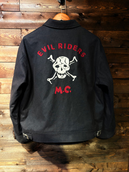 1940s Chain Stitch Evil Rider Oilcloth Jacket