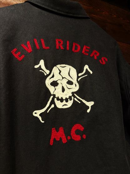 1940s Chain Stitch Evil Rider Oilcloth Jacket