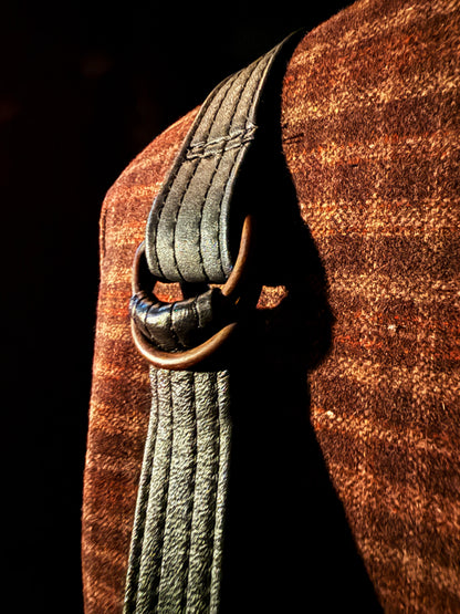 Hoffman Bygone Handcrafted Vertical Embossed Leather Newsboy Bag