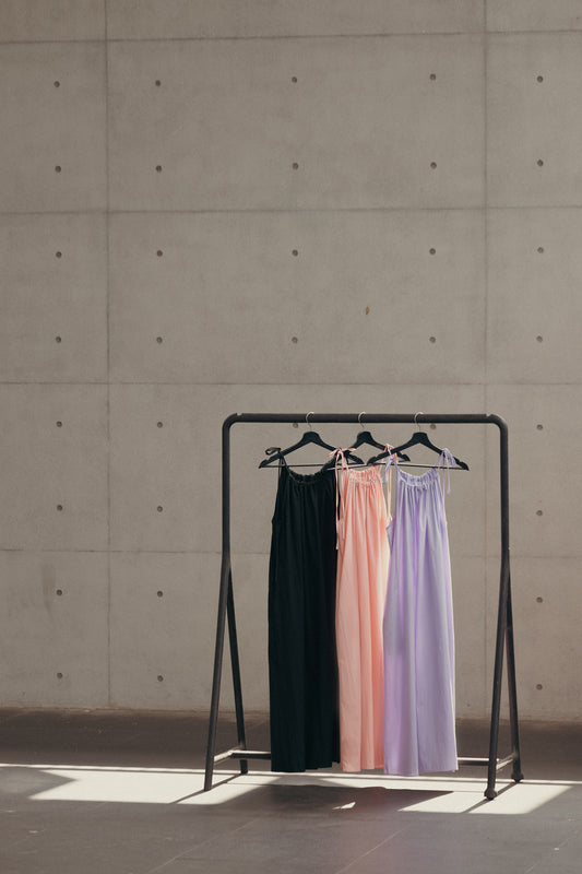 (3色)柔美抽繩洋裝