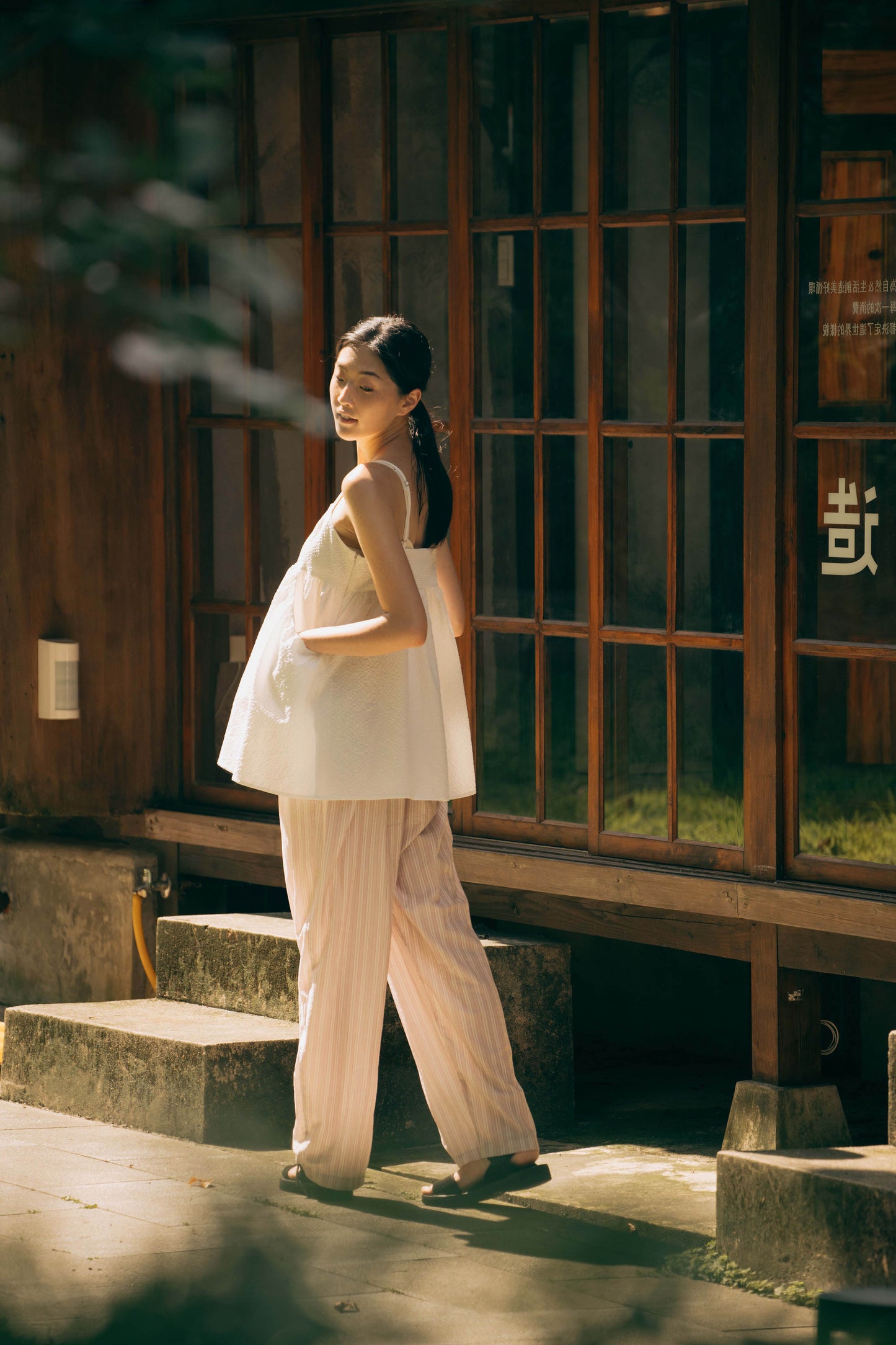 (2色)甜心條紋睡褲