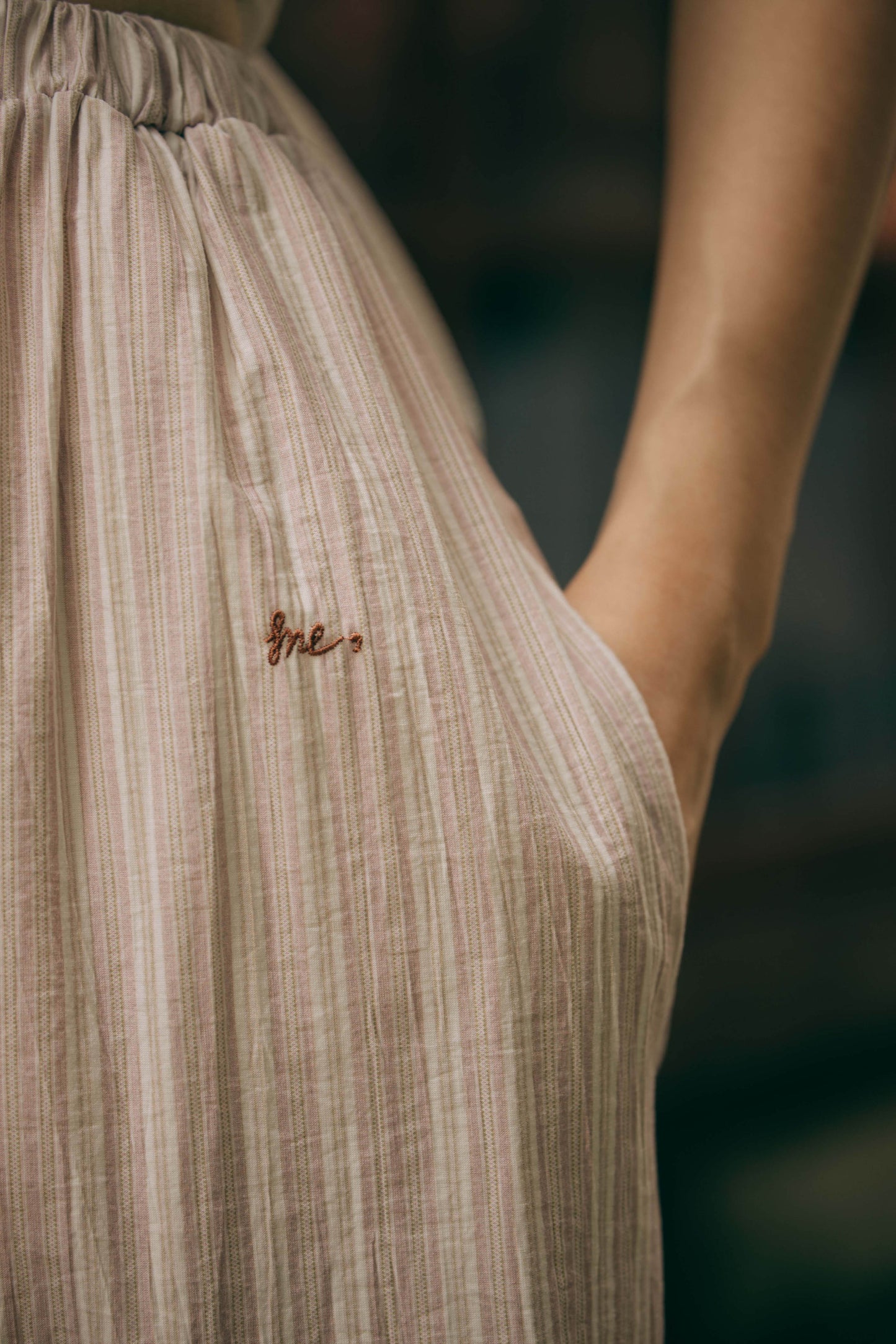 (2色)甜心條紋睡褲